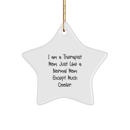 Christmas Gift for Her Therapist Mom Star Ornament Present - Image 1