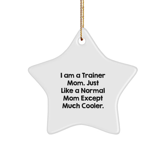 Christmas Gift for Her Trainer Mom Star Ornament Present - Image 1