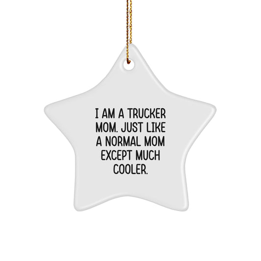 Trucker Mom Keepsake Christmas Ornament for Him Gift - Image 1