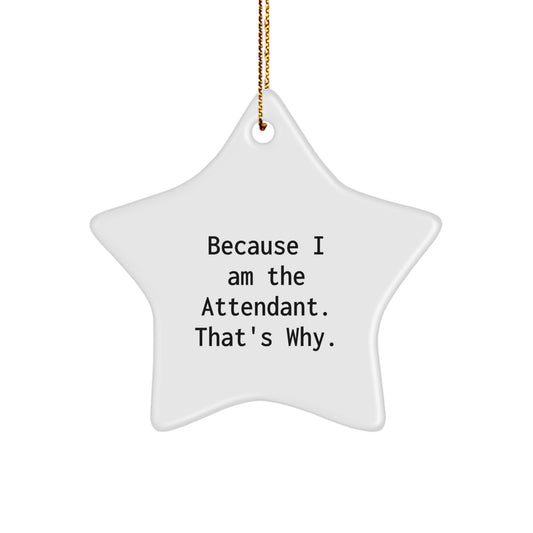 Whimsical Attendant Star Ornament for Friends Christmas Gift - Image 1