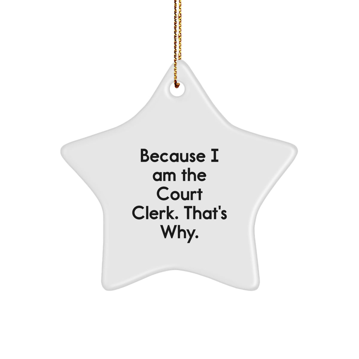 Court Clerk Bright Unique Keepsake Christmas Ornament for Him Gift - Image 1