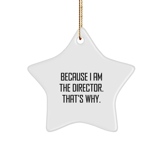 Christmas Ornament Gift for Her Because I Am The Director. That's Why. - Image 1