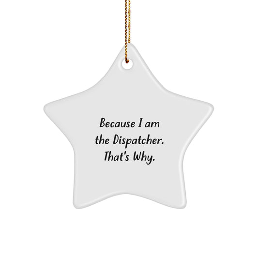 Christmas Gift Present for Her Dispatcher Bright Star Ornament - Image 1