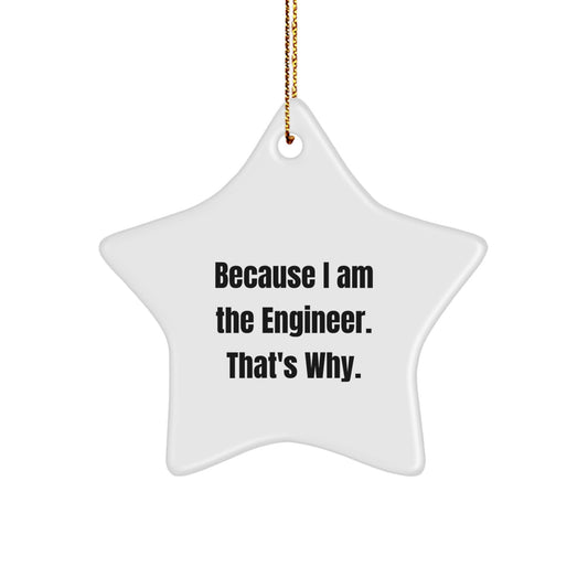 Engineer Keepsake Christmas Ornament for Him Gift - Image 1