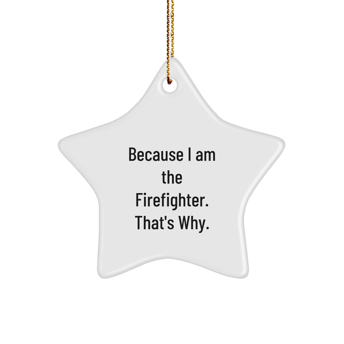 Firefighter Keepsake Bright Star Christmas Ornament for Him Gift - Image 1