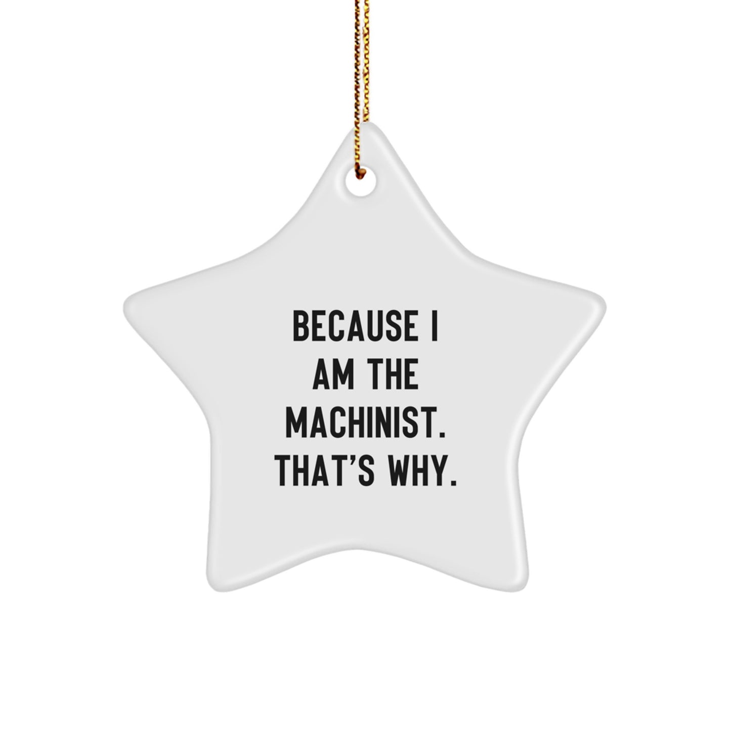 Machinist Star Ornament for Her Present Christmas Gift Vibrant Keepsake - Image 1