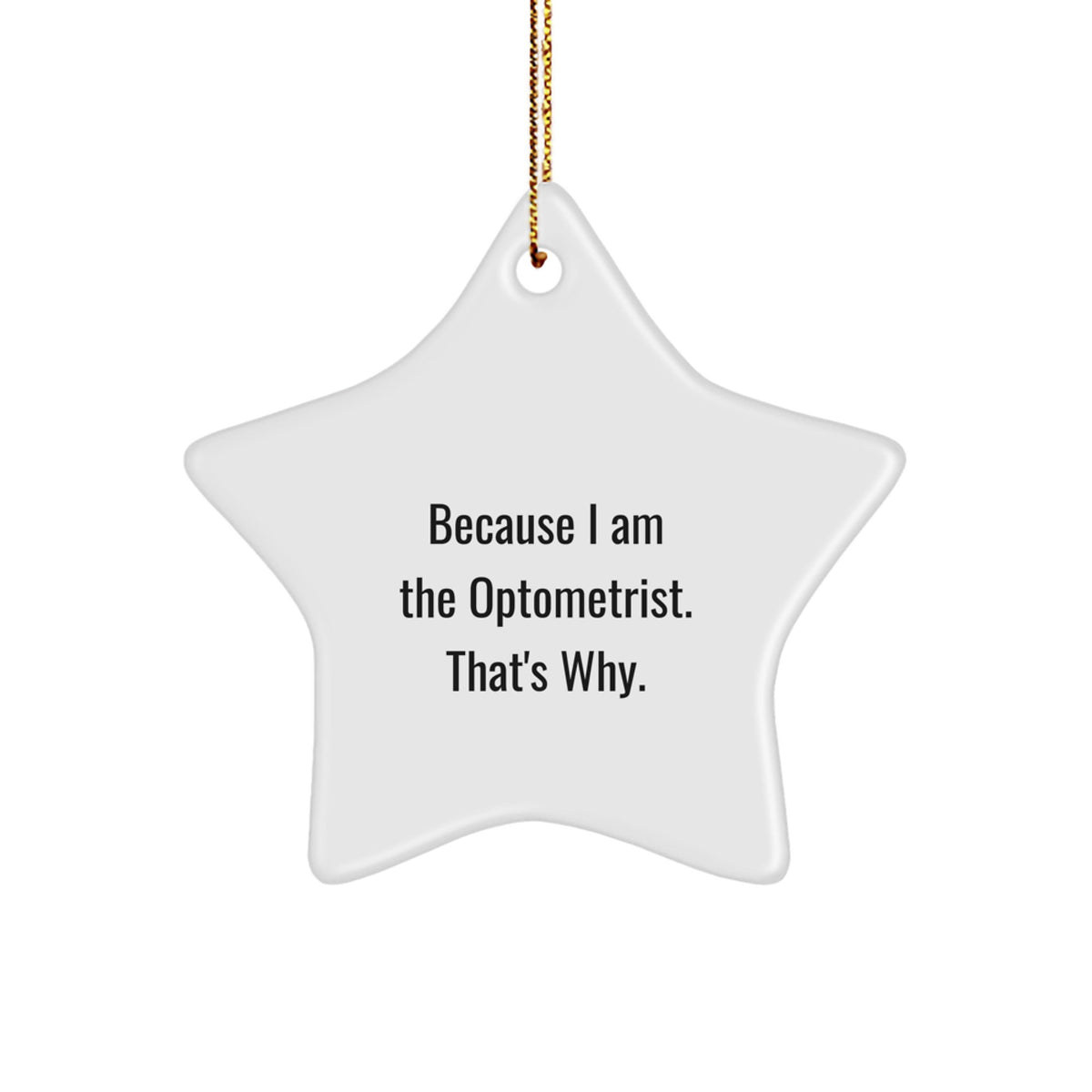 Christmas Gift for Her Optometrist Star Ornament Bright Present - Image 1