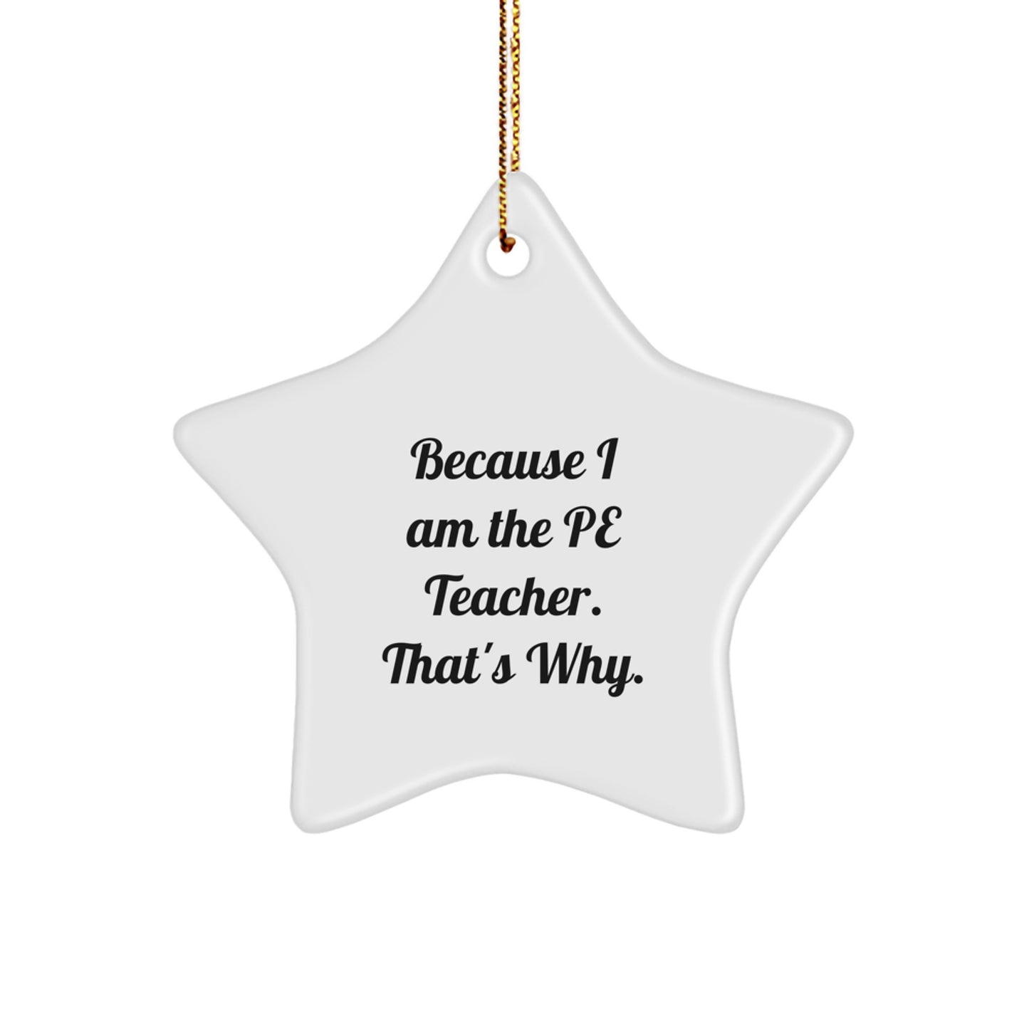 Christmas Gift for Her PE Teacher Star Ornament Present Vibrant - Image 1
