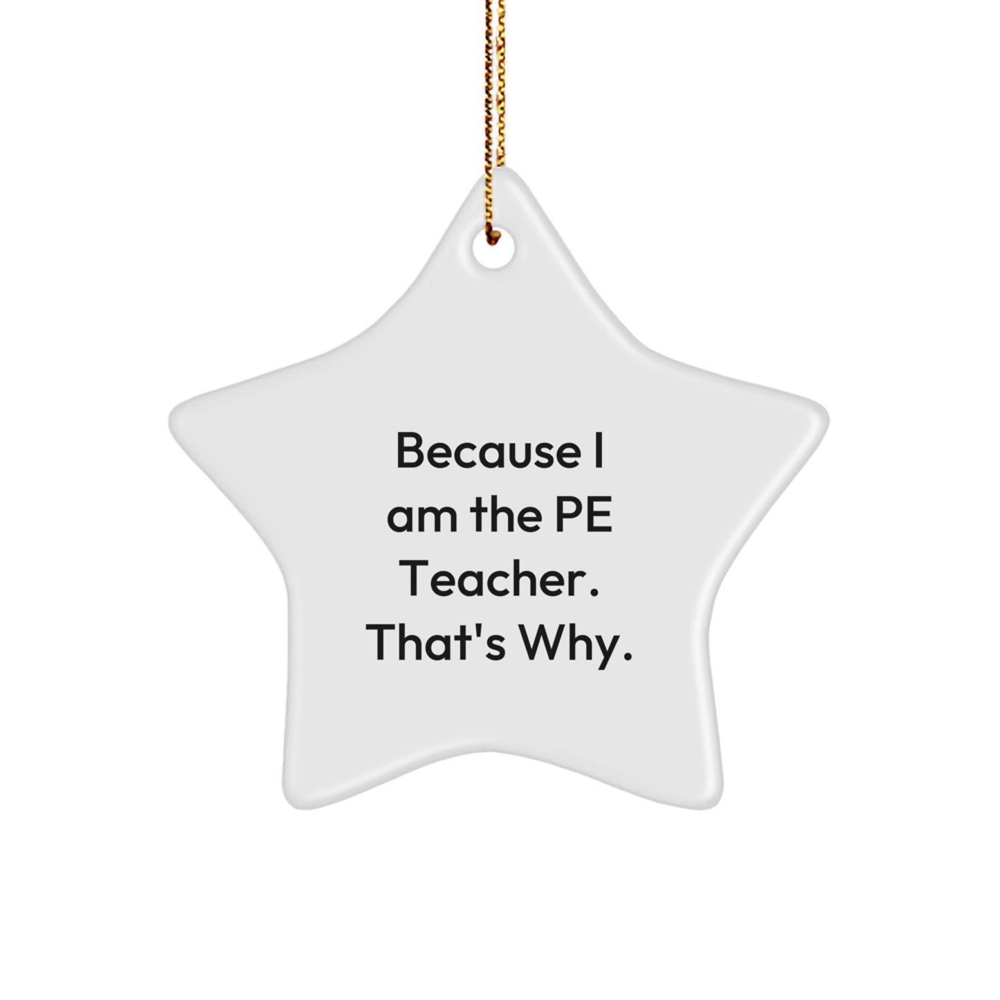 Christmas Gift for Teens PE Teacher Star Ornament Surprise Keepsake - Image 1
