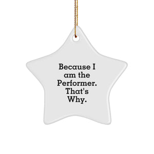 Bold Performer Star Ornament for Roommates Memento Christmas Gift - Image 1