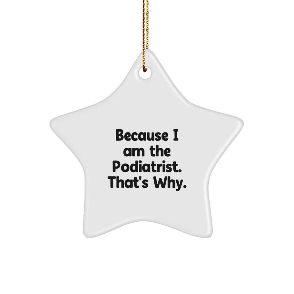 Novelty Podiatrist Star Ornament for Friends Christmas Keepsake Gift - Image 1