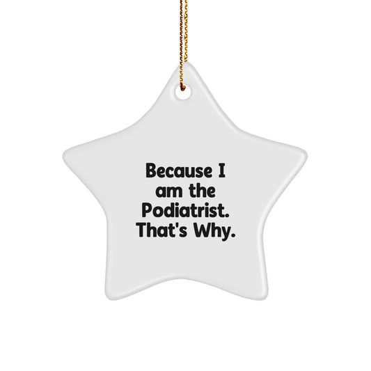 Novelty Podiatrist Star Ornament for Friends Christmas Keepsake Gift - Image 1