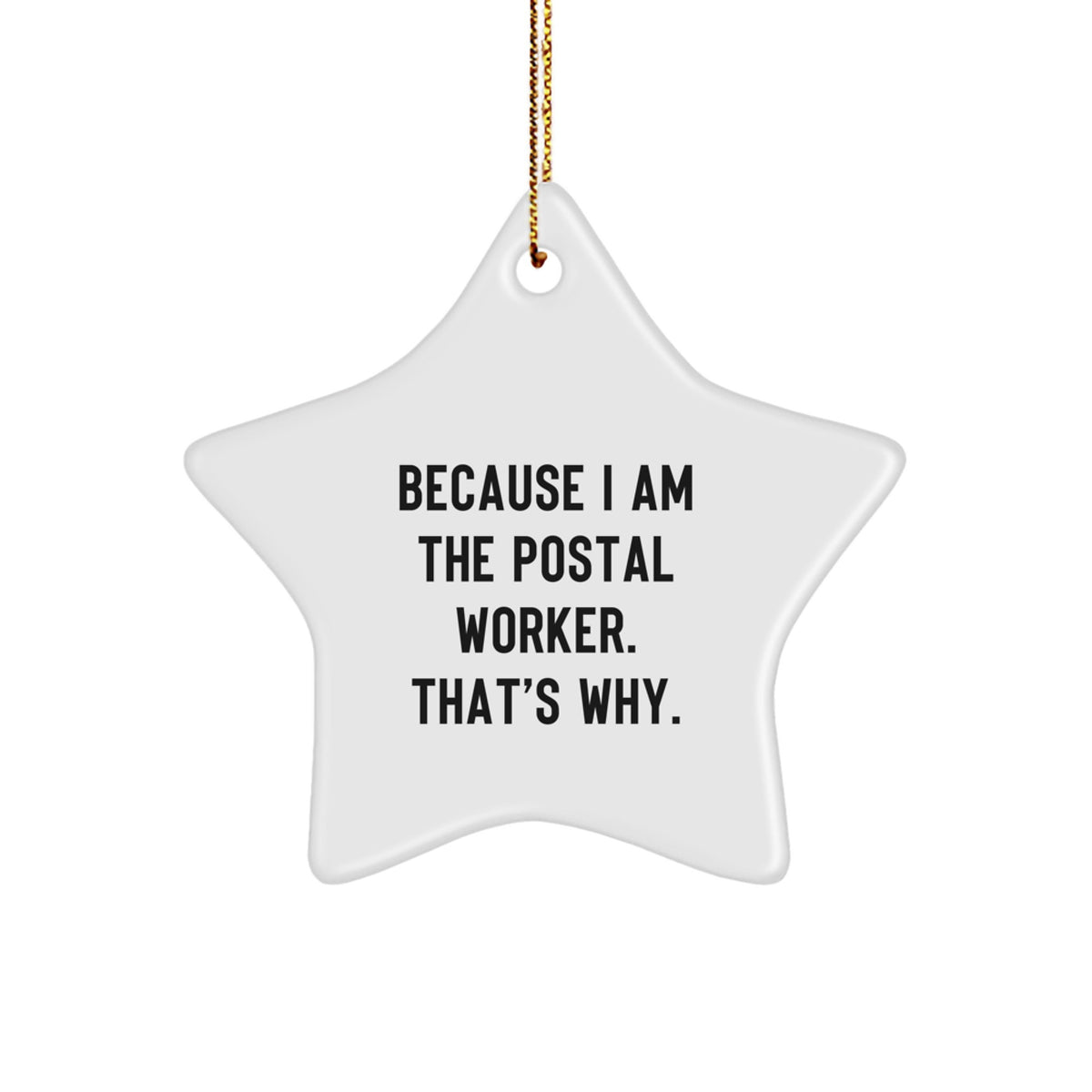 Christmas Gift Postal Worker Star Ornament for Her Present - Image 1