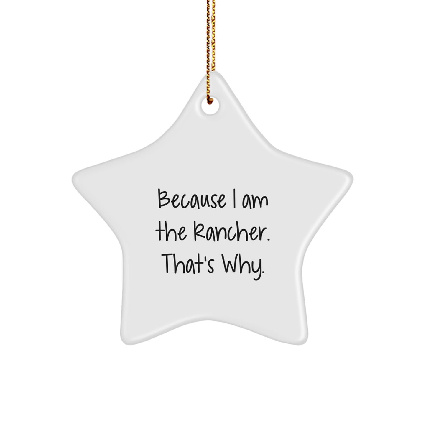 Bold Rancher Star Christmas Ornament for Friends Gift - Image 1