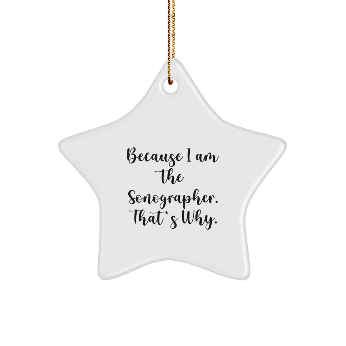 Sonographer Star Ornament Idea for Coworkers Christmas Holiday Gift - Image 1