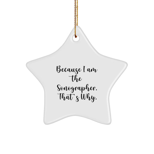 Sonographer Star Ornament Idea for Coworkers Christmas Holiday Gift - Image 1