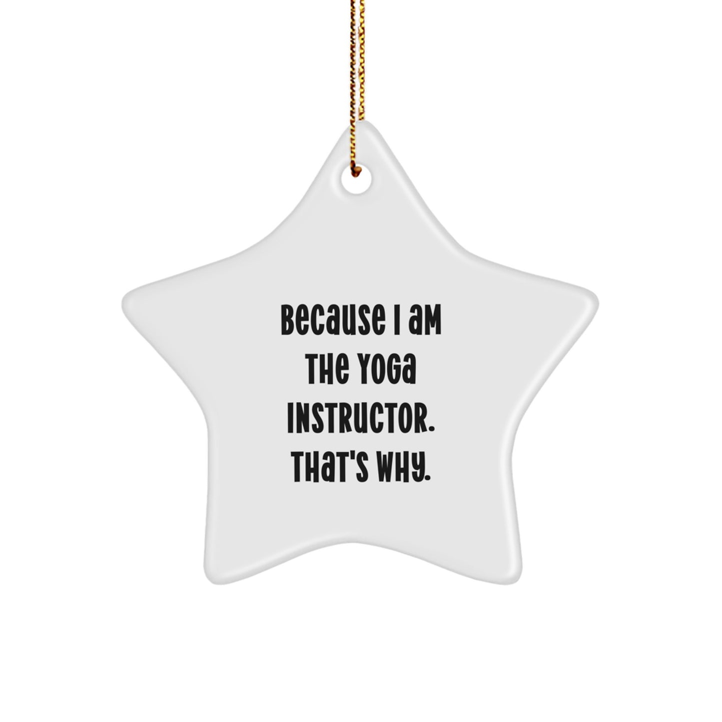 Yoga Instructor Star Ornament Christmas Gift for Coworkers Idea - Image 1