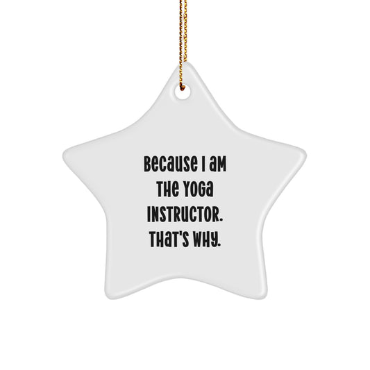 Yoga Instructor Star Ornament Christmas Gift for Coworkers Idea - Image 1