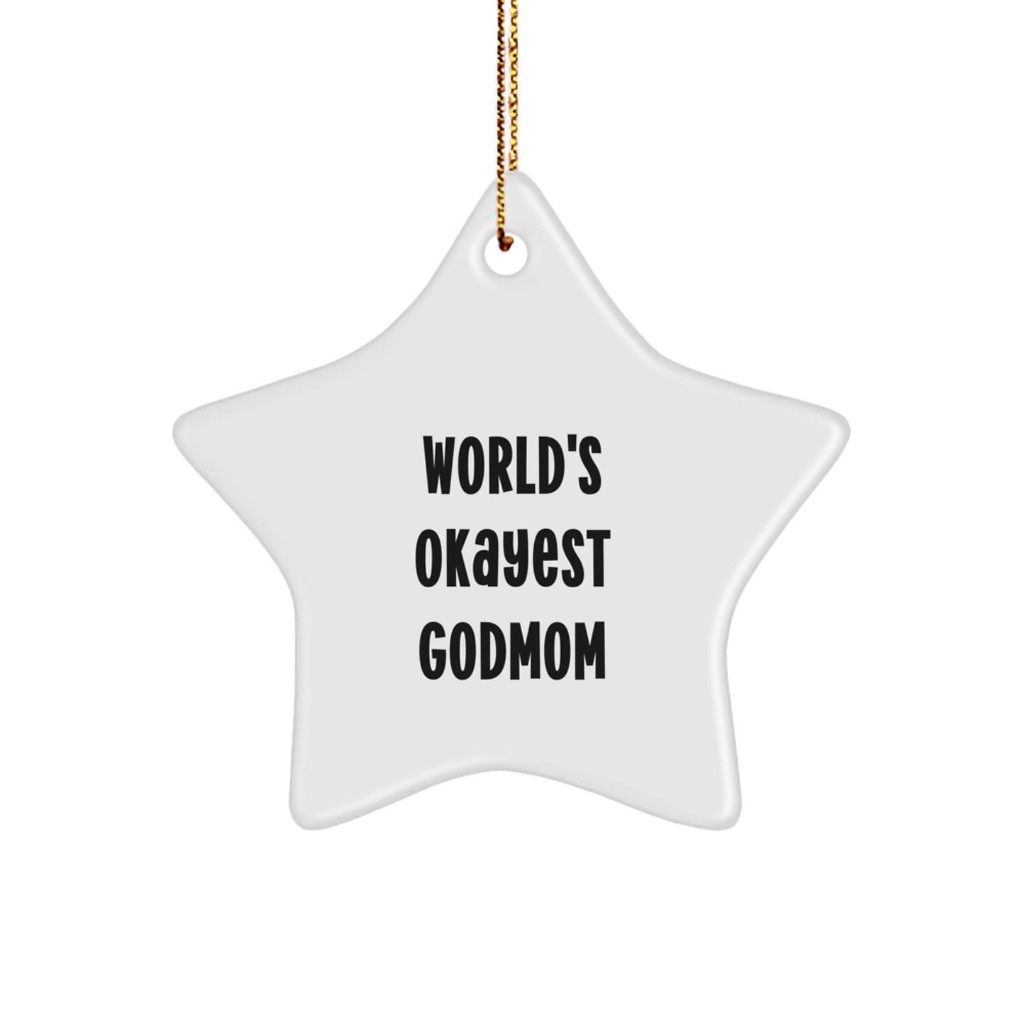 Godmom Keepsake Christmas Ornament for Him Gift - Image 1