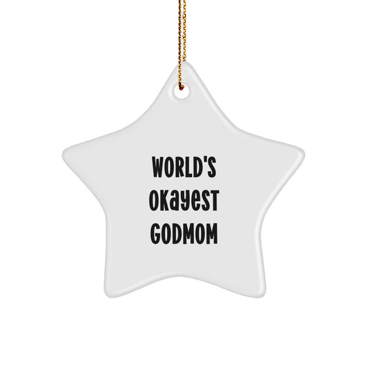 Godmom Keepsake Christmas Ornament for Him Gift - Image 1