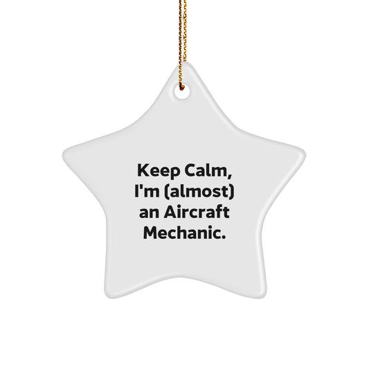 Aircraft Mechanic Keepsake Christmas Ornament for Him Gift - Image 1