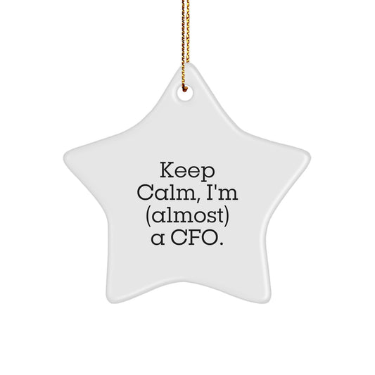 Christmas Ornament Gift Keep Calm, I'm (Almost) A Cfo. Collectible - Image 1