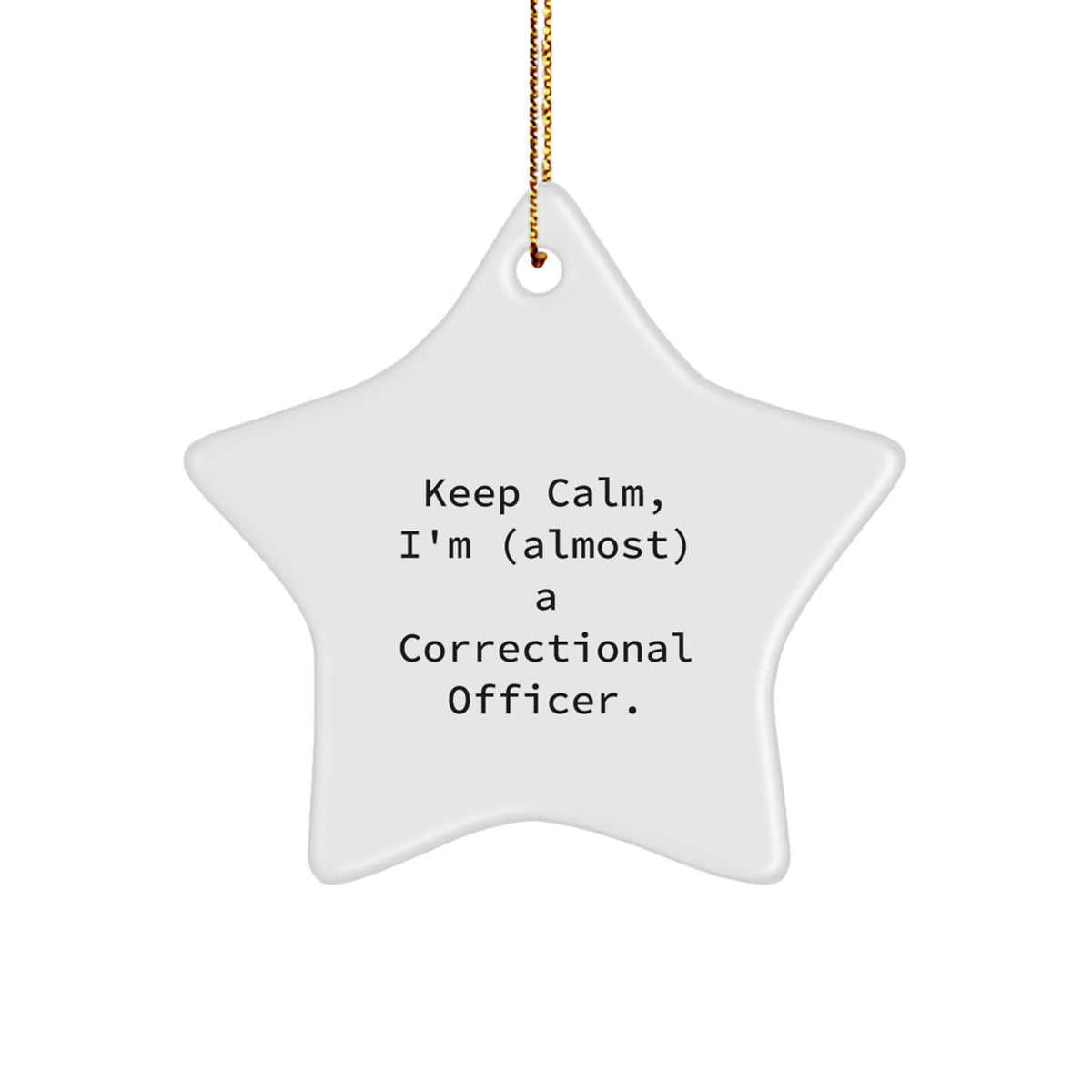 Correctional Officer Star Ornament for a Best Friend Christmas Gift - Image 1