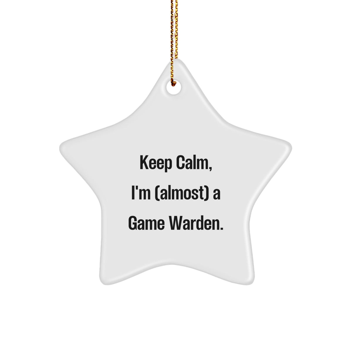Calm Novelty Game Warden Star Ornament Christmas Gift for Friends - Image 1