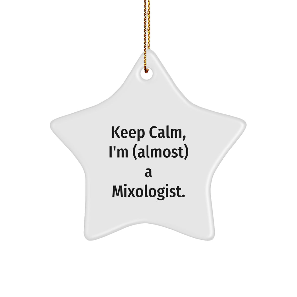 Christmas Gift Present for Her Mixologist Star Ornament Holiday Keepsake - Image 1