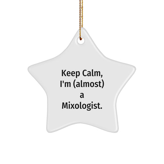 Christmas Gift Present for Her Mixologist Star Ornament Holiday Keepsake - Image 1