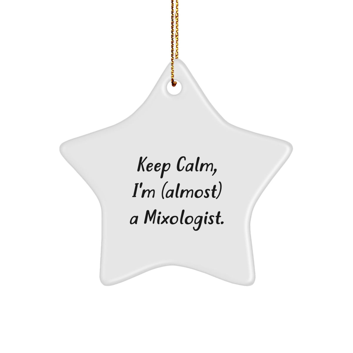Favorite Christmas Ornament Gift Keep Calm, I'm (Almost) A Mixologist - Image 1