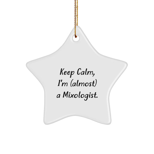 Favorite Christmas Ornament Gift Keep Calm, I'm (Almost) A Mixologist - Image 1