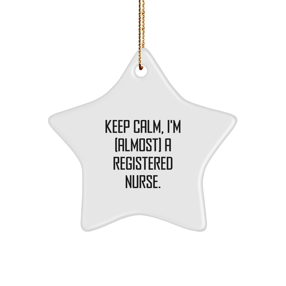 Christmas Ornament Gift for Family Keep Calm, I'm (Almost) A Registered - Image 1