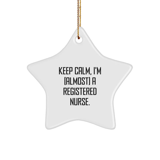 Christmas Ornament Gift for Family Keep Calm, I'm (Almost) A Registered - Image 1