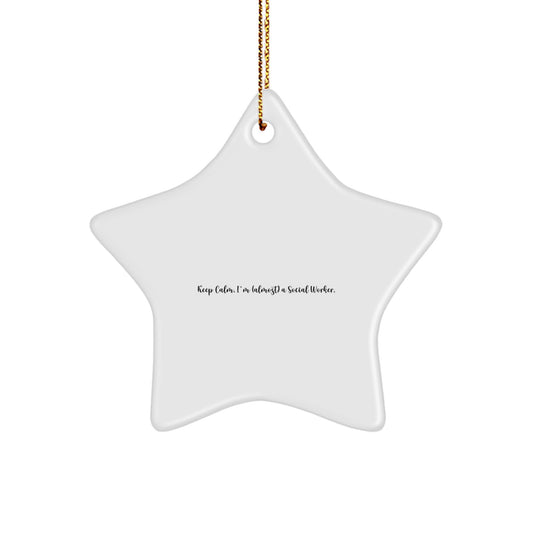 Favorite Social Worker Star Ornament for Kids Christmas Gift - Image 1