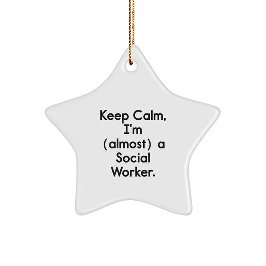 Novelty Christmas Ornament for Friends Social Worker Keepsake Gift - Image 1