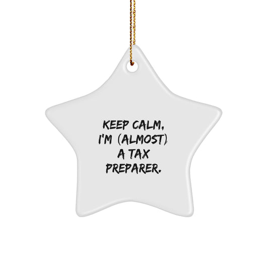 Witty Tax Preparer Novelty Christmas Ornament for Friends Gift - Image 1