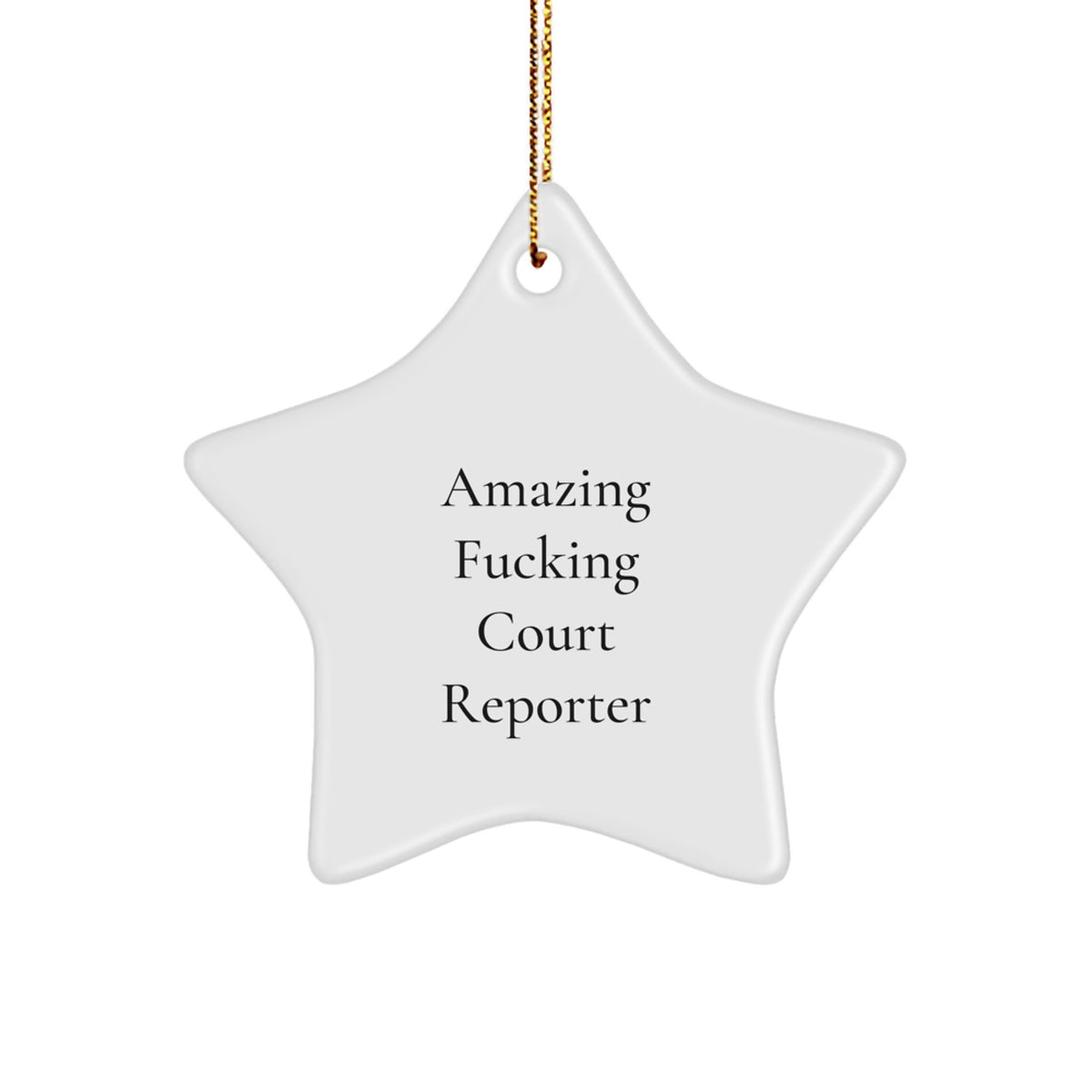 Sassy Court Reporter Novelty Christmas Ornament for Friends present Gift - Image 1