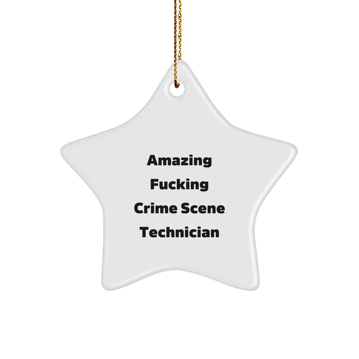 Favorite Christmas Ornament Gift for Kids Amazing Fucking Crime Scene - Image 1