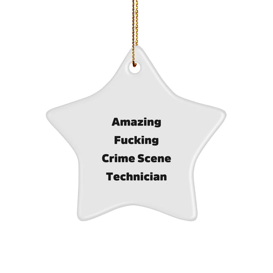 Favorite Christmas Ornament Gift for Kids Amazing Fucking Crime Scene - Image 1
