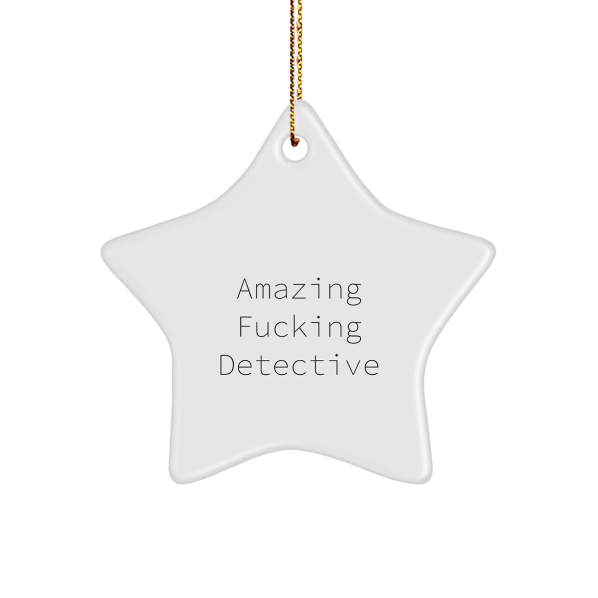 Detective Star Ornament Idea Gift for Coworkers Christmas - Image 1