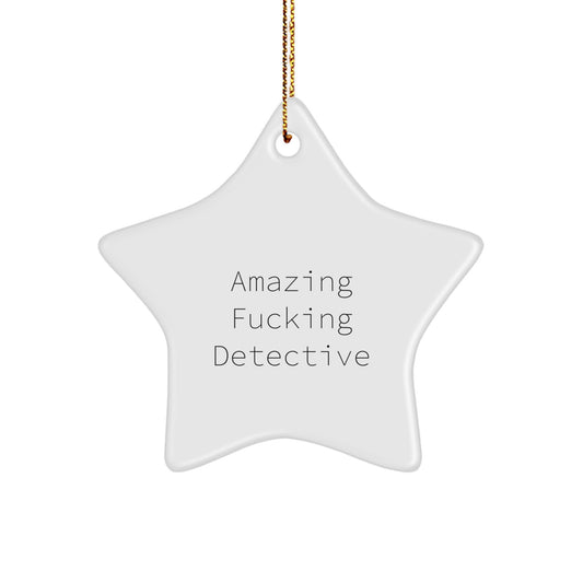 Detective Star Ornament Idea Gift for Coworkers Christmas - Image 1
