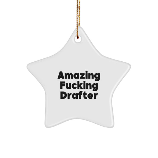 Christmas Ornament Gift for Family Amazing Fucking Drafter - Treasure - Image 1