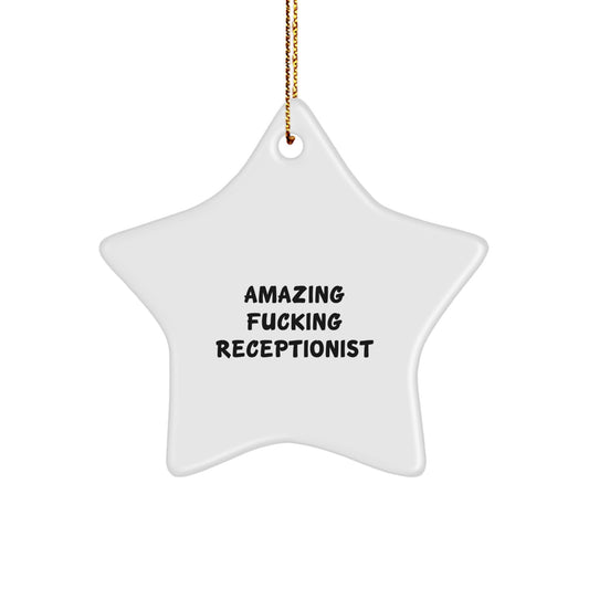 Receptionist Star Ornament for Family Treasure Christmas Unique Gift - Image 1