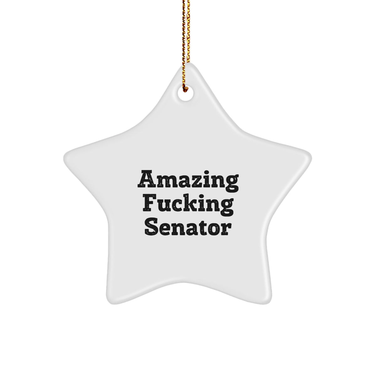 Senator Christmas Ornament for a Best Friend - Amazing Fucking Gift - Image 1