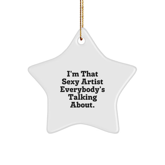 Sassy Bold Artist Novelty Vibrant Christmas Ornament for Friends Gift - Image 1
