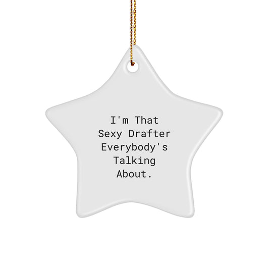 Christmas Ornament Gift for Coworkers - Sexy Drafter Idea, Holiday - Image 1