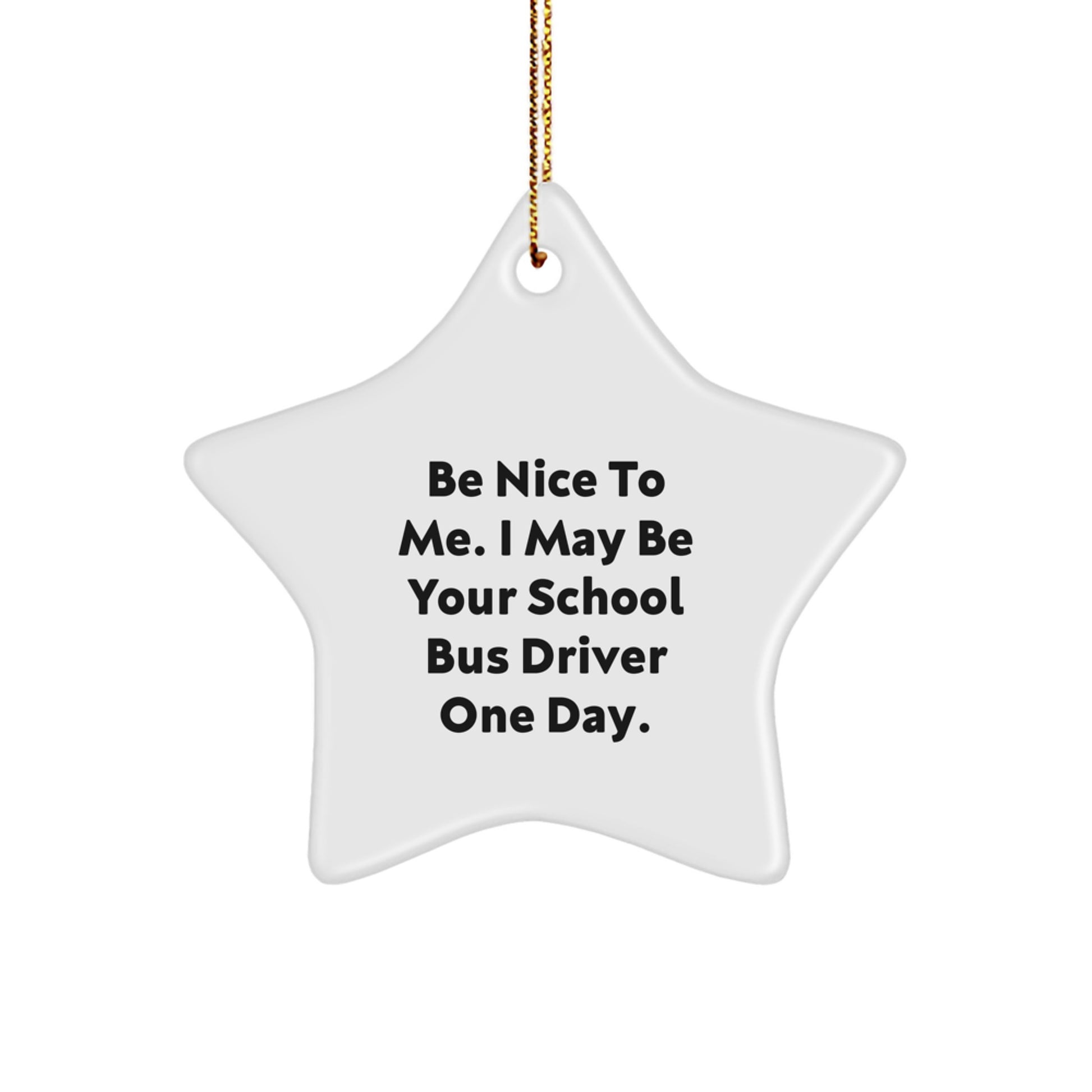 Funny School Bus Driver Gifts from Family, Friends, or Coworkers - Inspirational Star Ornament for Christmas - Image 1