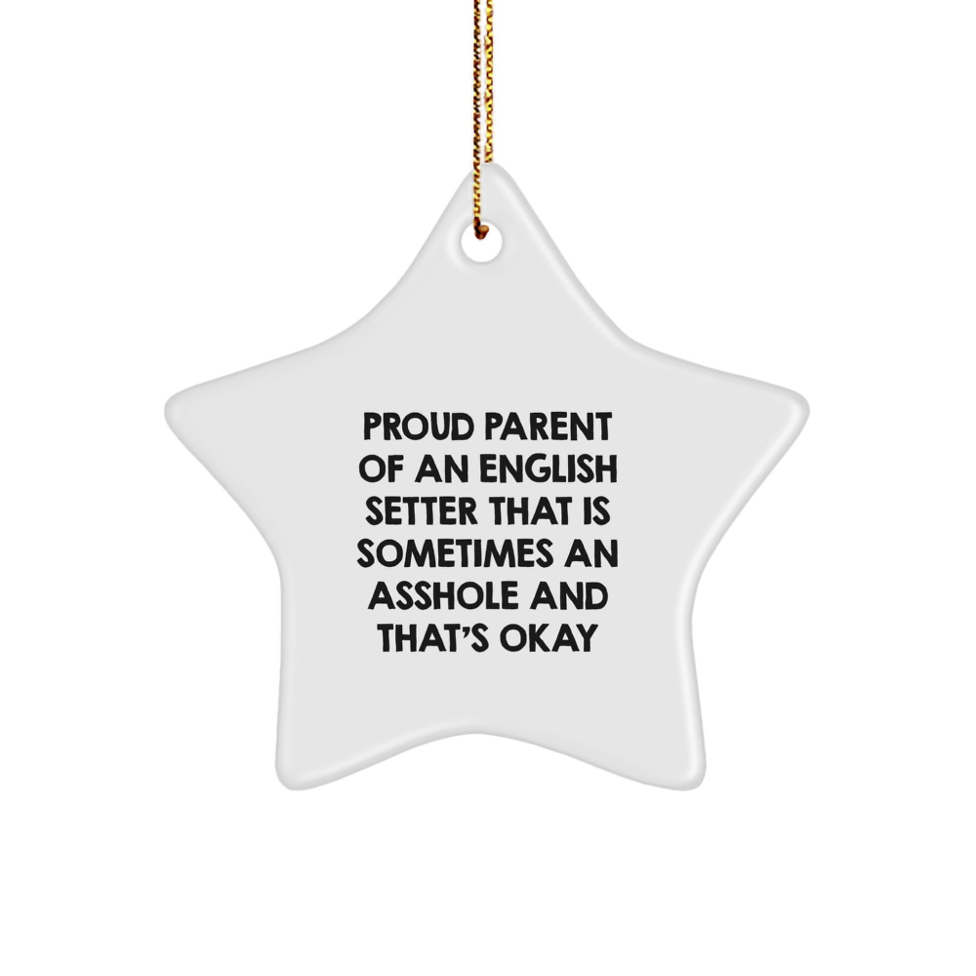 Gifts from Proud Parents to English Setters - Star Ornament, Funny English Setter Dog Gifts for Christmas - Image 1