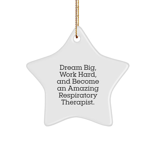 Funny Inspirational Gifts for Respiratory Therapist Friends from Family - Star Ornament for Christmas Unique Gifts - Image 1